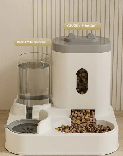 Gamelle automatique pour chats et chiens avec distributeur d’eau et nourriture
