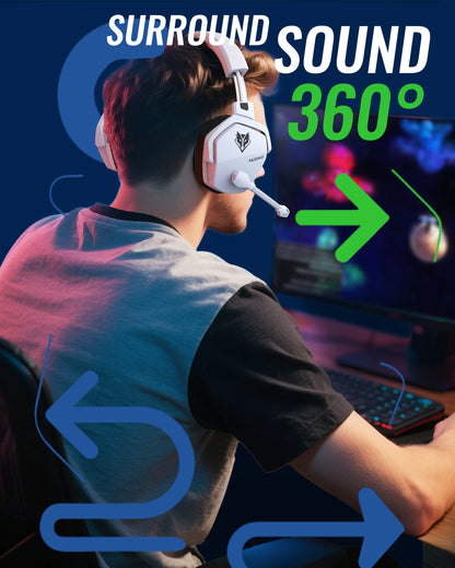 Casque gamer NUBWO G06 – Station de charge incluse, longue autonomie.