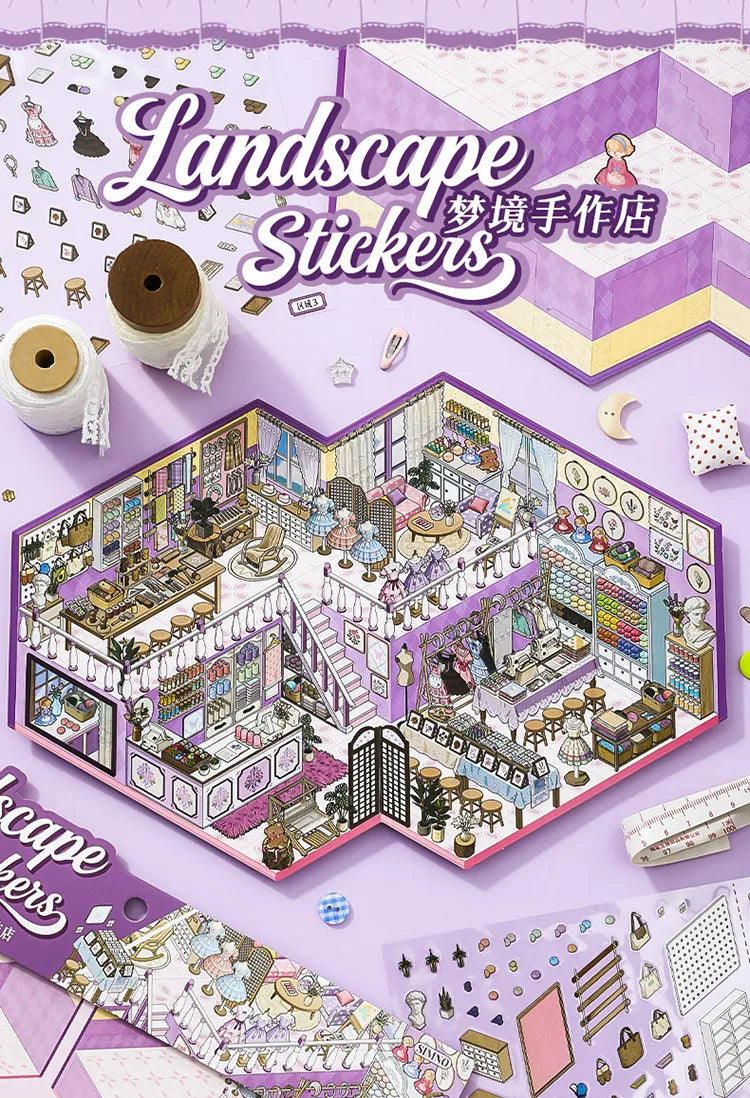 Stickers scène miniature 3D — Kit créatif décoratif DIY