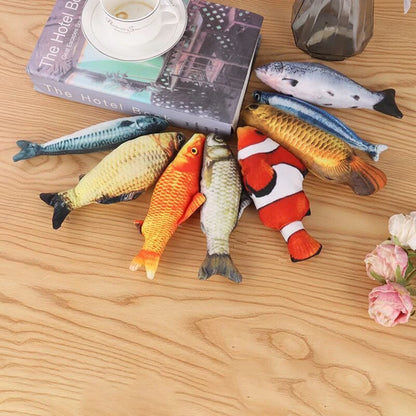 Jouet poisson interactif pour chat — Peluche stimulante et amusante
