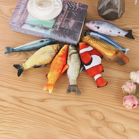 Jouet poisson interactif pour chat — Peluche stimulante et amusante