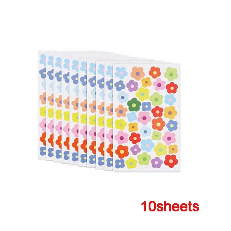 10 à 40 feuilles d'autocollants de récompense pour enfants : fleurs colorées, étoiles, cœurs, points. Idéal pour tableau de comportement, scrapbooking et fournitures scolaires pour enseignants.