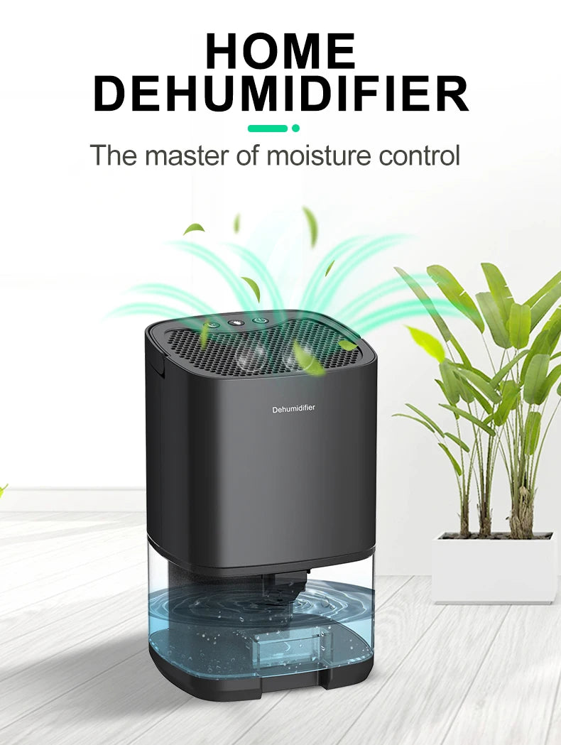 Déshumidificateur Silencieux Portable – Élimine Humidité et Odeurs, Pour Maison et Bureau