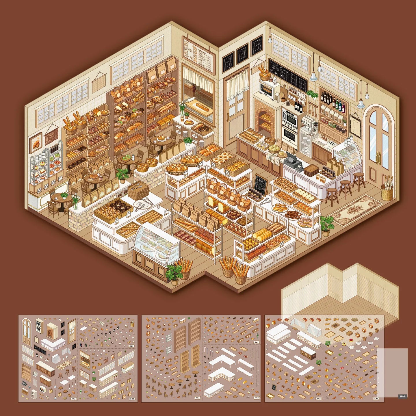 Stickers scène miniature 3D — Kit créatif décoratif DIY