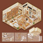 Stickers scène miniature 3D — Kit créatif décoratif DIY