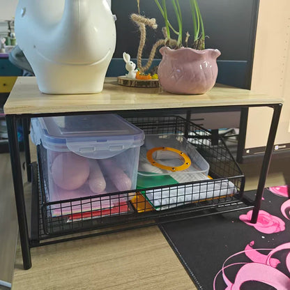 Organisateur de comptoir de cuisine – Étagère multifonction pour micro-ondes, épices, machine à café et imprimante.