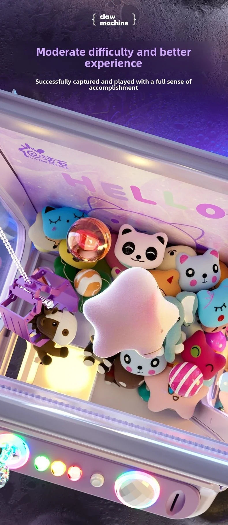 Machine à poupées automatique à monter soi-même, jeu de société pour enfants à pièces, mini-grue musicale, cadeau de Noël