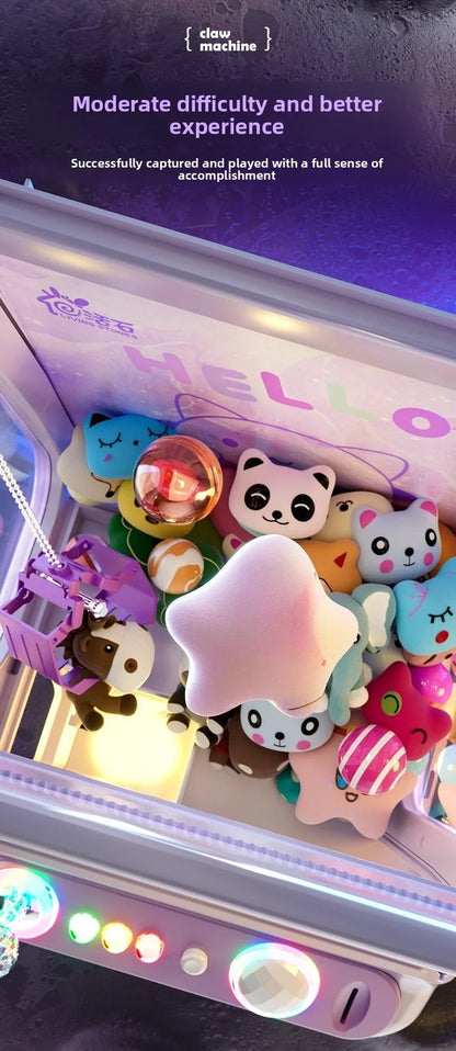 Machine à poupées automatique à monter soi-même, jeu de société pour enfants à pièces, mini-grue musicale, cadeau de Noël