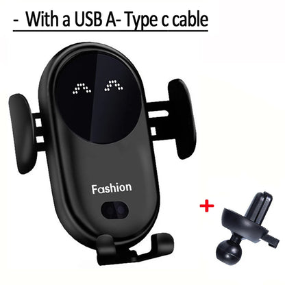 Support téléphone voiture avec chargeur sans fil — Fixation automatique intelligente 🚗
