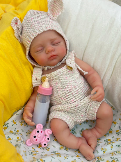 Poupée Reborn , Styles Bouche ouverte, fille avec peau peinte Corps doux lavable.