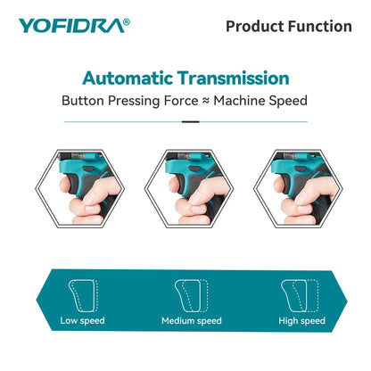 Perceuse à percussion électrique sans balais YOFIDRA 700 N.M, visseuse sans fil, compatible avec les batteries Makita.