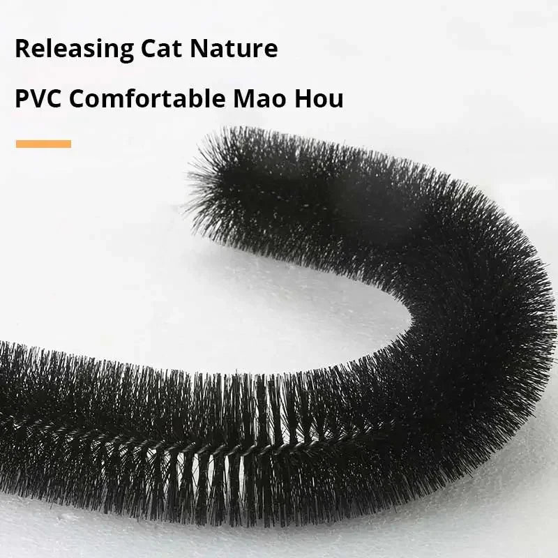 Arche de toilettage pour chat avec brosse auto-massage et griffoir intégré