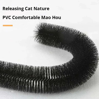 Arche de toilettage pour chat avec brosse auto-massage et griffoir intégré