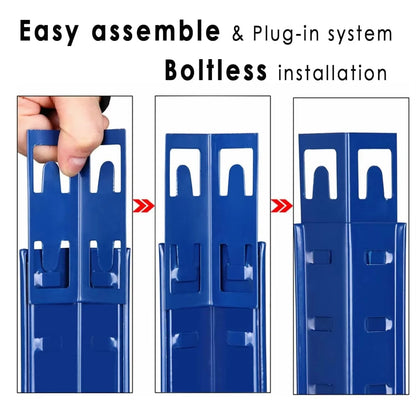 Étagère métallique robuste 5 niveaux réglables — Rack de stockage garage haute capacité