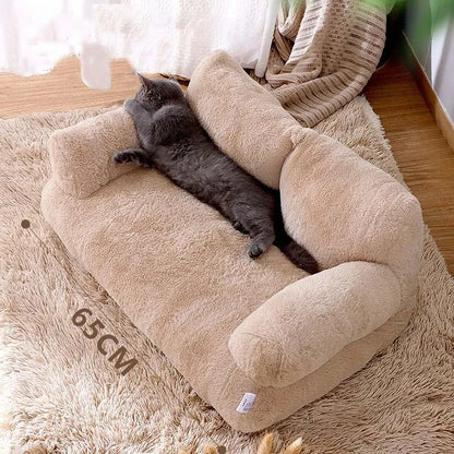 Canapé-lit ultra doux pour chat et petit chien — Nid confortable hiver & détente