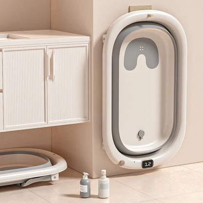 Baignoire pour bébé sensible à la température, Grande baignoire pliante portable