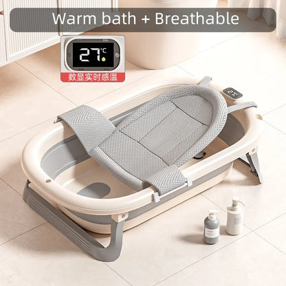 Baignoire pour bébé sensible à la température, Grande baignoire pliante portable