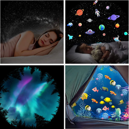 Projecteur galaxie OVNI – Transforme ta chambre en ciel étoilé.