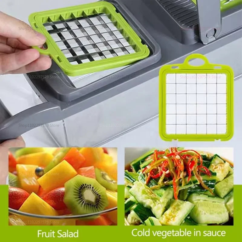 Hachoir de cuisine portable multifonctionnel, râpe à légumes, trancheuse, râpe à pommes de terre et carottes, robot culinaire pour fruits et légumes