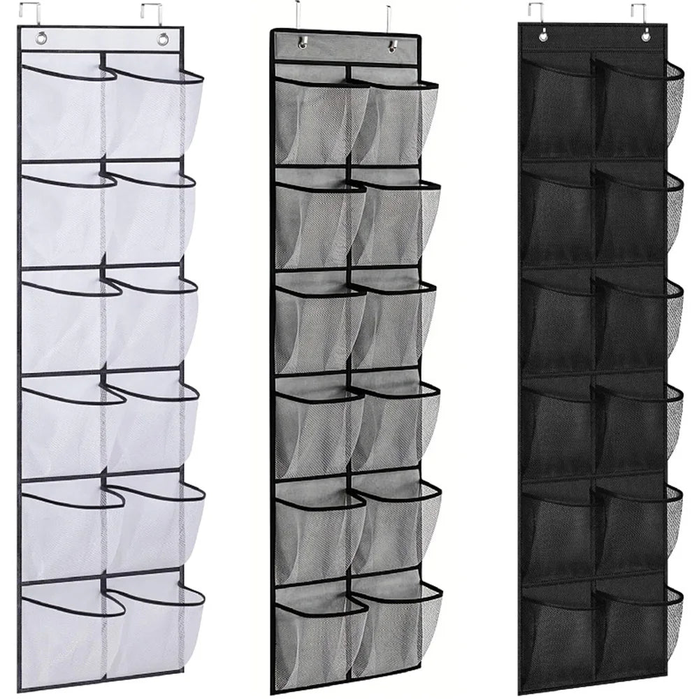 Organisateur chaussures suspendu — Gain de place instantané (12 poches)