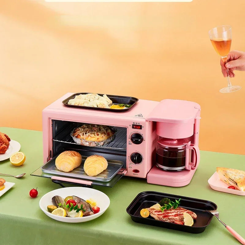 Four multifonction, four à micro-ondes, machine à petit-déjeuner, cuiseur vapeur et four, machine à café intégrée avec poêle à frire