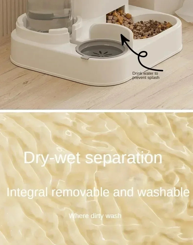 Gamelle automatique pour chats et chiens avec distributeur d’eau et nourriture