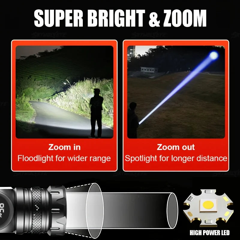 Lampe torche LED rechargeable magnétique — Ultra puissante et compacte