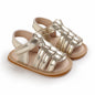 Sandales décontractées d’été avec thème doré chaussures de bébé fille à la mode, chaussures de marche confortables antidérapantes pour bébé.