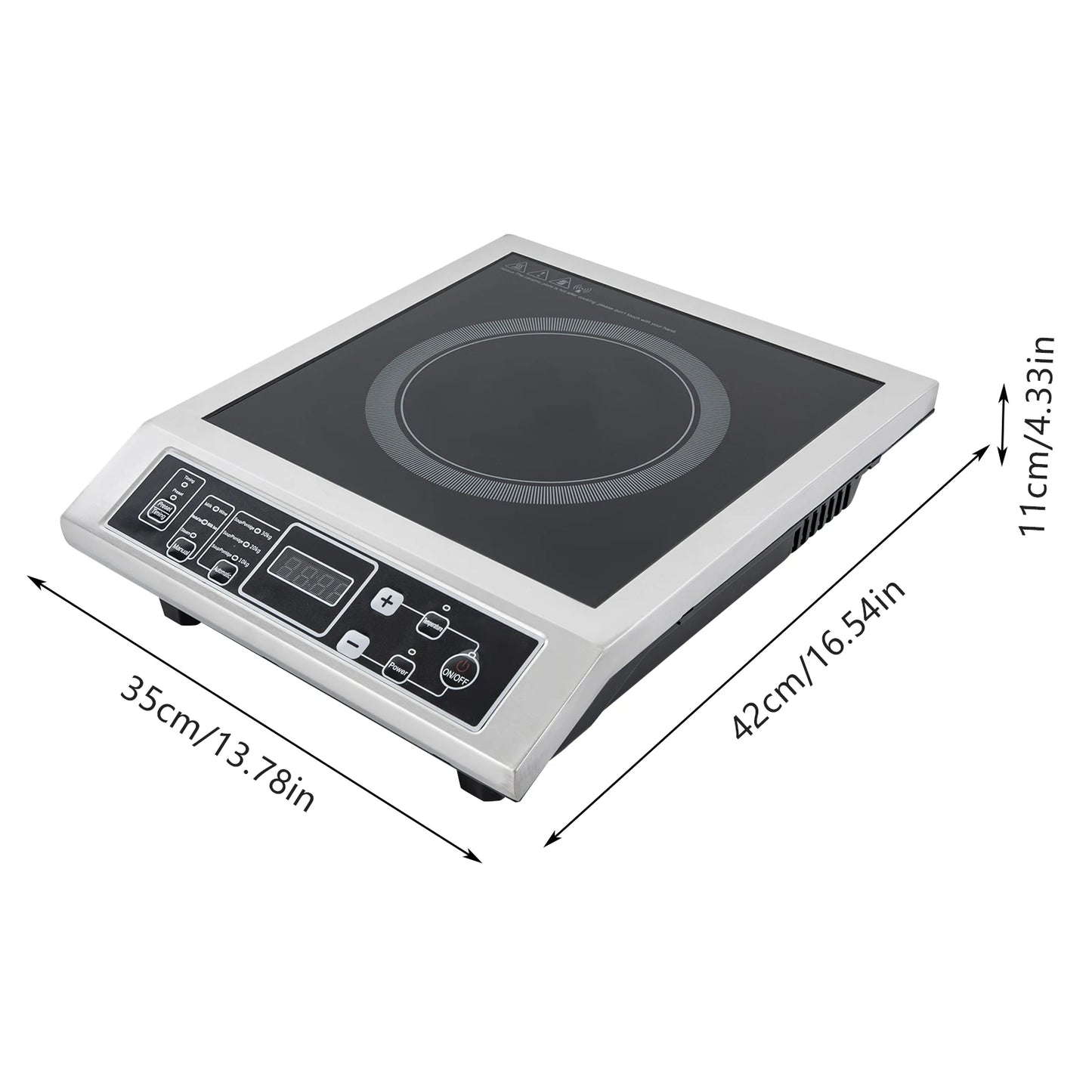 Plaque de cuisson à induction 3500 W, réglable, professionnelle, avec technologie de chauffage IGBT