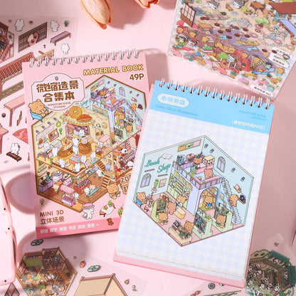 Livre d’autocollants miniatures Sunny Town — 49 pièces créatives Mr Paper