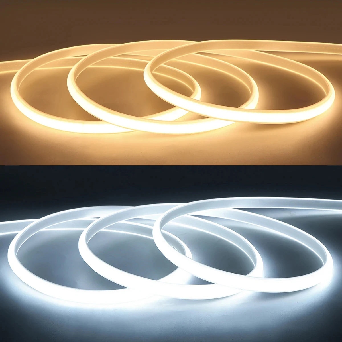 Bande LED COB 220V étanche — Éclairage puissant intérieur & extérieur avec interrupteur