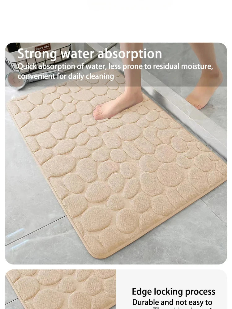 Tapis de bain mémoire de forme antidérapant — Confort moelleux immédiat