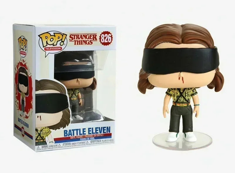 Figurine Funko Pop Stranger Things Eleven n° 523, 826 et 827 (Max Mayfield), n° 552 (Steve Harrington), n° 554 (Will Byers), n° 1783 et 1786 (Démogorgon).