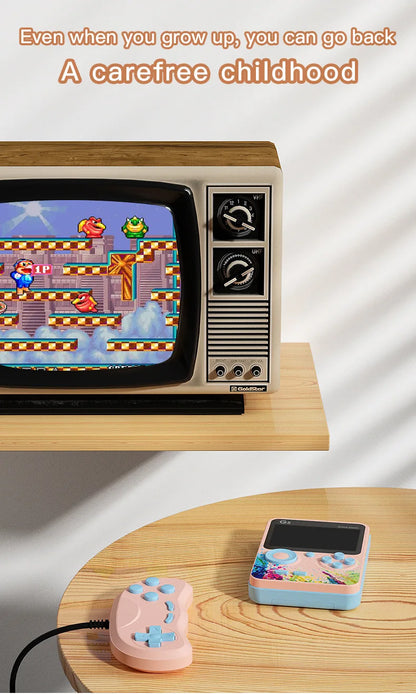 Console de jeux portable G5 avec 500 jeux rétro classiques, écran 3 pouces, manette de jeu portable, batterie rechargeable 1020 mAh, cadeau idéal pour les fêtes