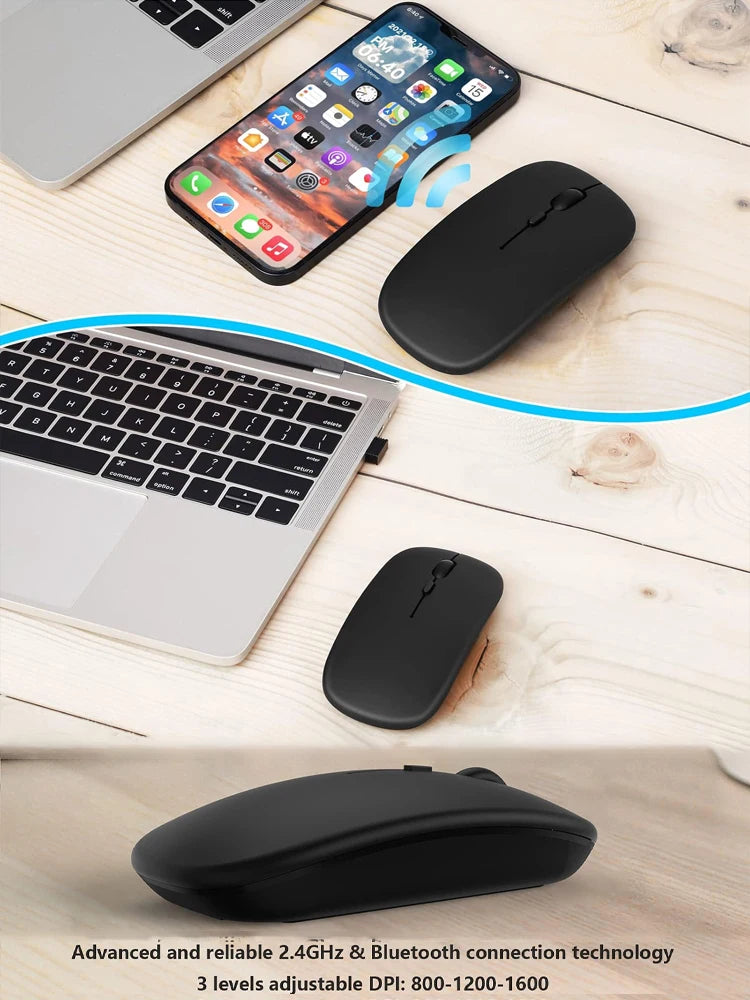 Souris sans fil Bluetooth – Silencieuse et universelle.