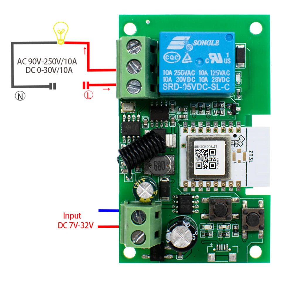 Module relais Tuya 4 sorties – commande distance & automatisation