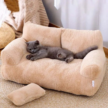 Canapé-lit ultra doux pour chat et petit chien — Nid confortable hiver & détente