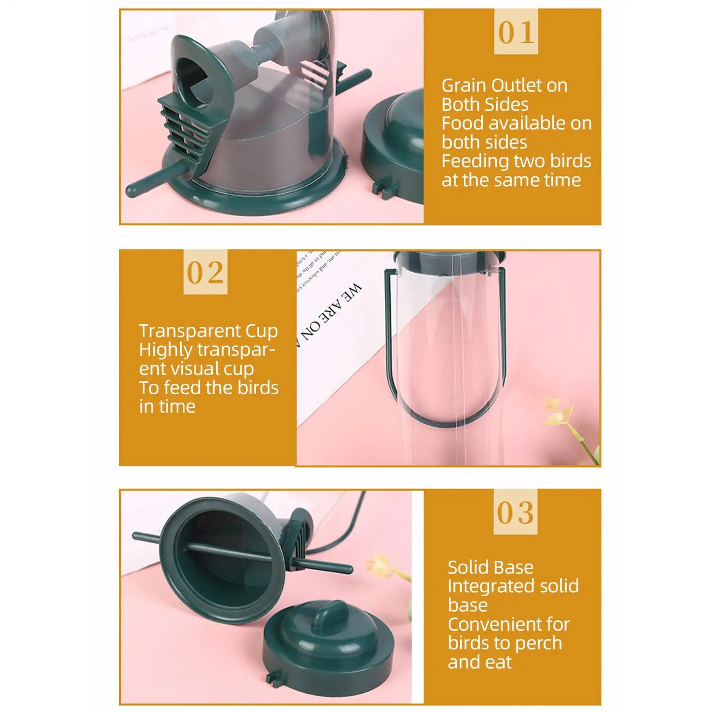 Mangeoire à graines pour oiseaux sauvages, accessoire pour animaux de compagnie, suspendue pour jardin ou enclos, outil d'alimentation pour oiseaux, anti-écureuils, décorations extérieures
