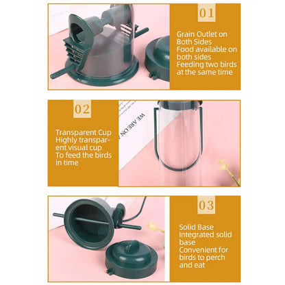 Mangeoire à graines pour oiseaux sauvages, accessoire pour animaux de compagnie, suspendue pour jardin ou enclos, outil d'alimentation pour oiseaux, anti-écureuils, décorations extérieures