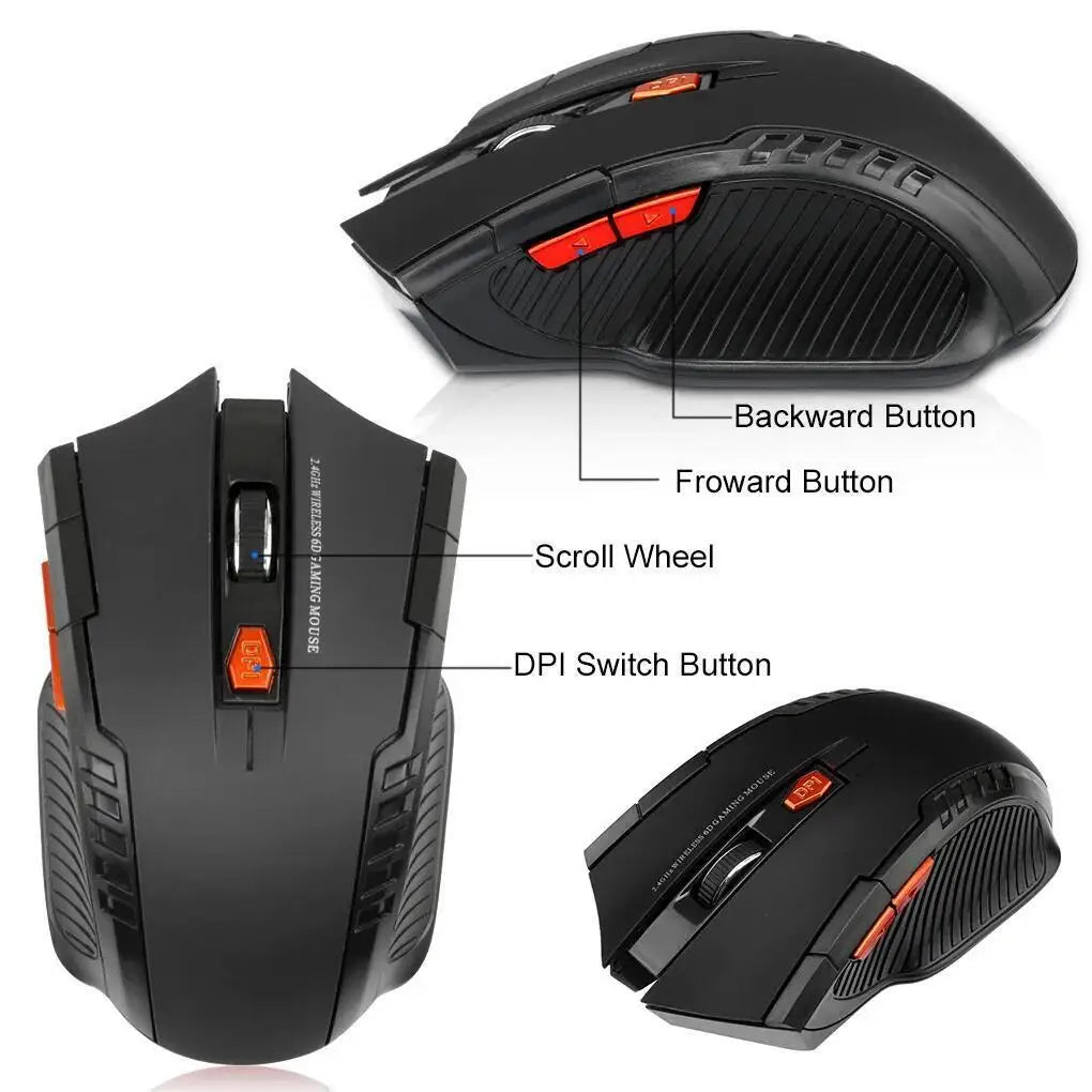 Souris sans fil 6 boutons – Pour PC et laptop facilement.