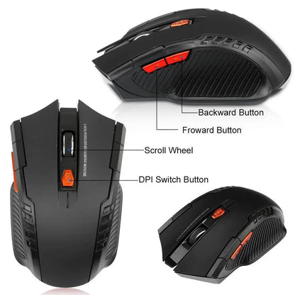 Souris sans fil 6 boutons – Pour PC et laptop facilement.