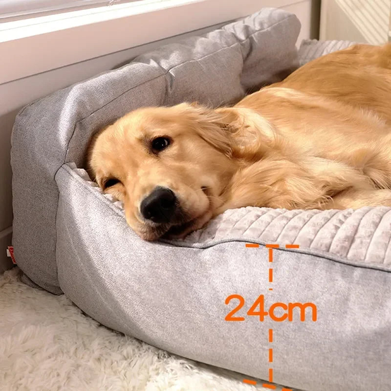 Lit amovible pour animaux de compagnie, tapis lavable, tapis chaud d'hiver, canapé de luxe pour chiens de petite et moyenne taille, couchage moelleux