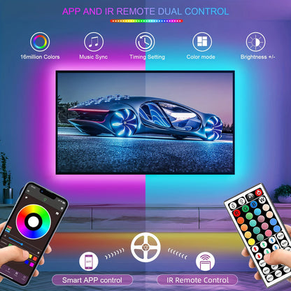 Bande LED RGB multicolore — Éclairage d’ambiance personnalisable avec télécommande