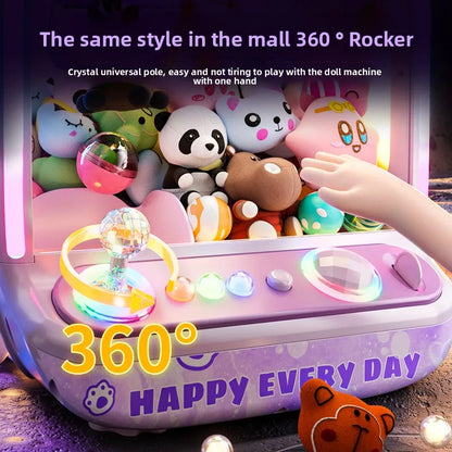 Machine à poupées automatique à monter soi-même, jeu de société pour enfants à pièces, mini-grue musicale, cadeau de Noël