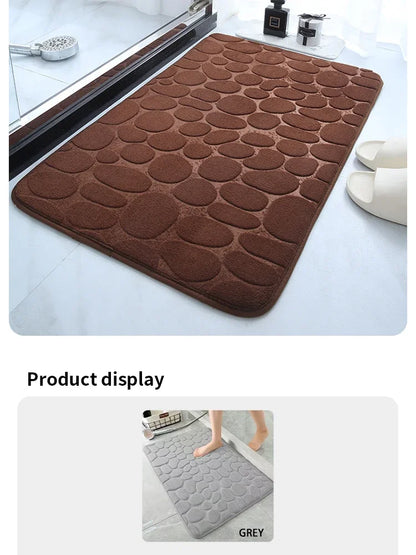 Tapis de bain mémoire de forme antidérapant — Confort moelleux immédiat