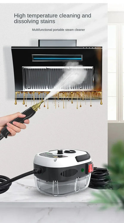 Nettoyeur vapeur portatif 2500 W haute température pour climatiseurs, hottes de cuisine, voitures, sols et plus encore
