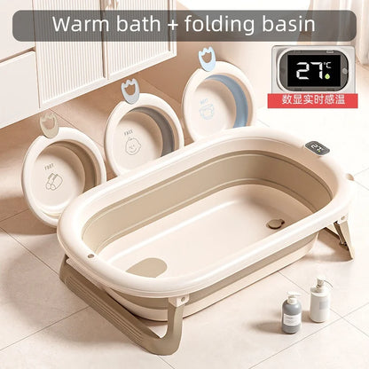 Baignoire pour bébé sensible à la température, Grande baignoire pliante portable
