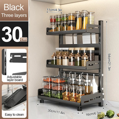 Organisateur à épices modulable — Étagère de rangement cuisine compacte et réglable