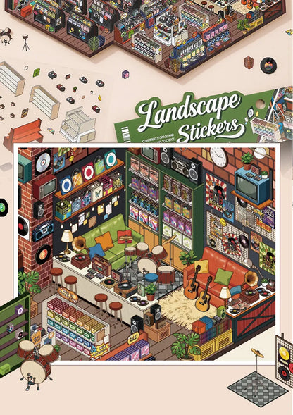 Stickers scène miniature 3D — Kit créatif décoratif DIY