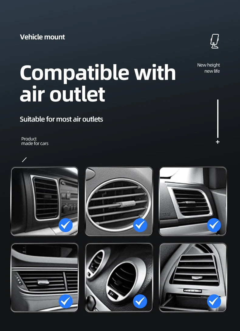Support téléphone voiture avec chargeur sans fil — Fixation automatique intelligente 🚗